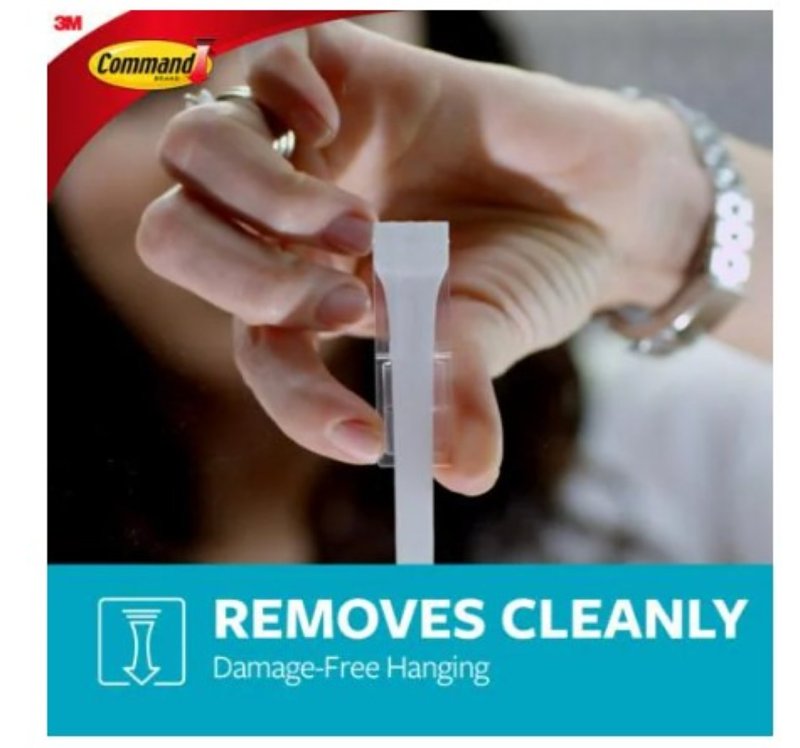 Command BATH24-ES Shower Squeegee, Stainless Steel Blade, White