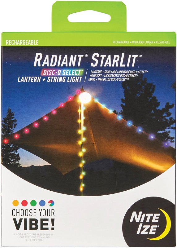 Nite Ize Radiant Series RSLRL-07S-R8 Lantern and String Light, 70-Lamp, LED Lamp, White