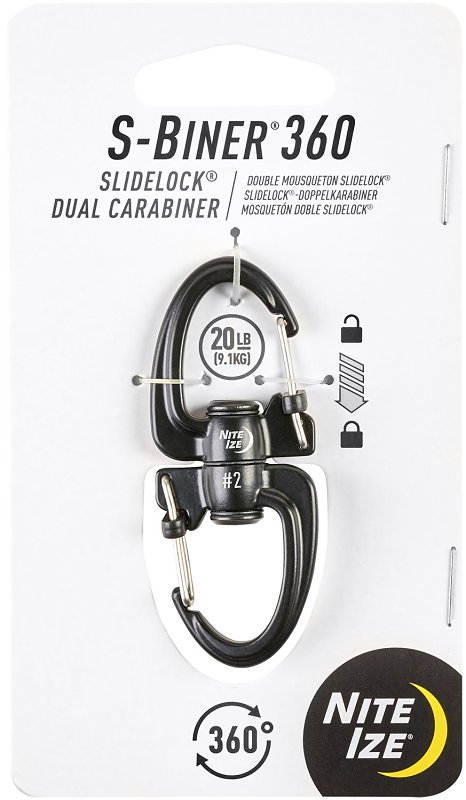 Nite Ize S-Biner 360 SlideLock Series SBLR2-01-R3 Dual