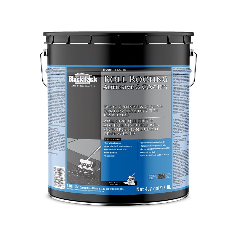 Black Jack 6150-9-30 Roll Roofing Adhesive, Black, Liquid, 5 gal