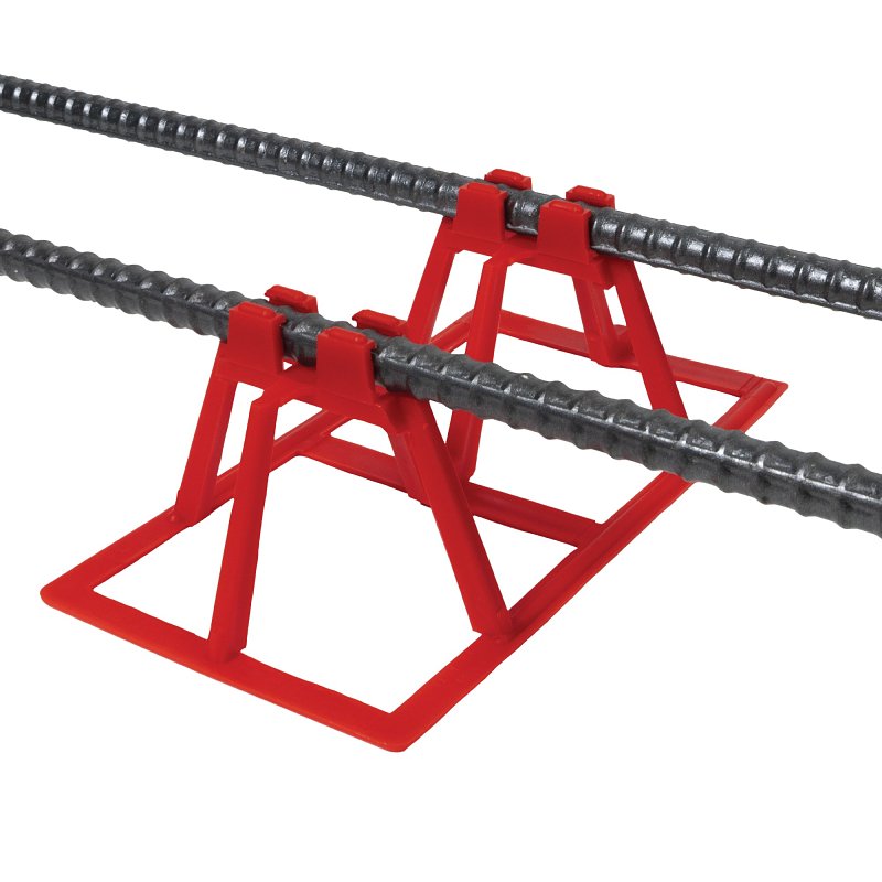 HERCULES Rebar Chair 928 Series Footer Stand, 3-3/4 in H, #4, #5 Rebar, Polypropylene
