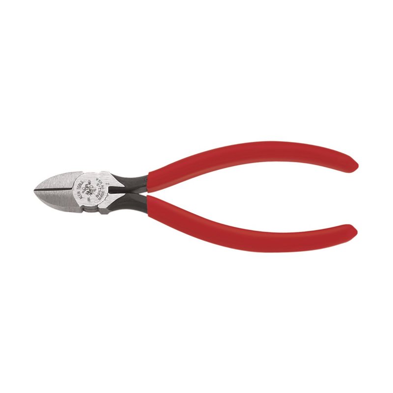 Klein Tools D252-6 Diagonal Cutting Plier, 6-1/8 in OAL, 1/2 in Cutting Capacity, Red Handle, 0.813 in W Jaw
