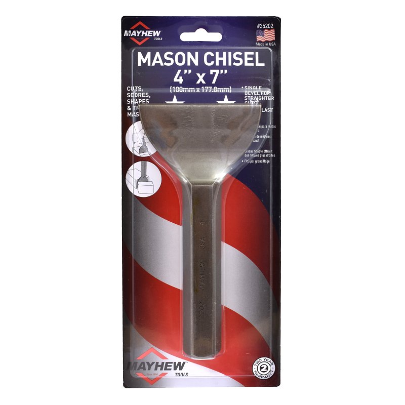 Mayhew 35702 Mason Chisel, 2-1/4 in W Blade, 7-3/4 in OAL
