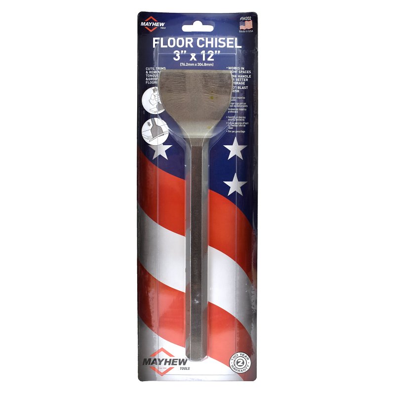 Mayhew 94202 Floor Chisel, 3 in Tip, 3/4 in Handle