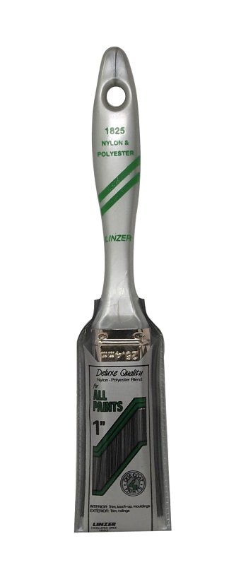 Linzer 1825-1 Paint Brush, 1 in W, 2-1/4 in L Bristle, Nylon/Polyester Bristle, Varnish Handle