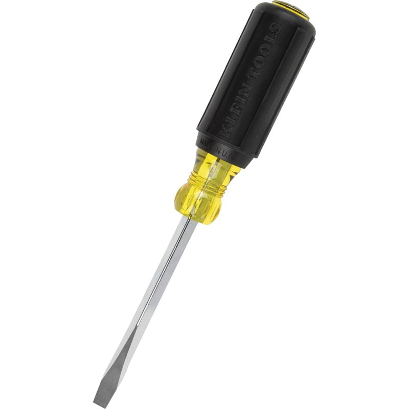 Klein Tools 600-4 Screwdriver, 1/4 in Drive, Keystone Drive, 8-11/32 in OAL, 4 in L Shank, Acetate Handle