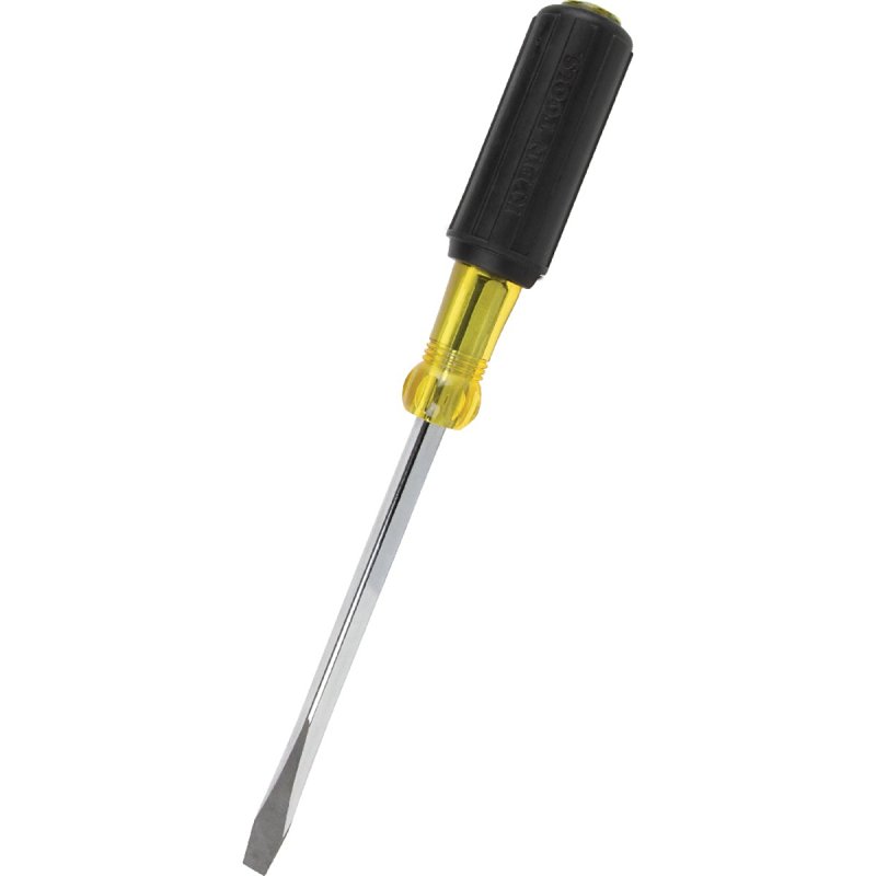 Klein Tools 600-6 Screwdriver, 5/16 in Drive, Keystone Drive, 10-15/16 in OAL, Rubber Handle, 6 in L Shank
