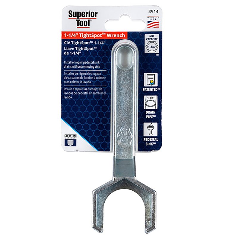 Superior Tool 03914 Tightspot Wrench, 1-1/4 in Jaw Opening