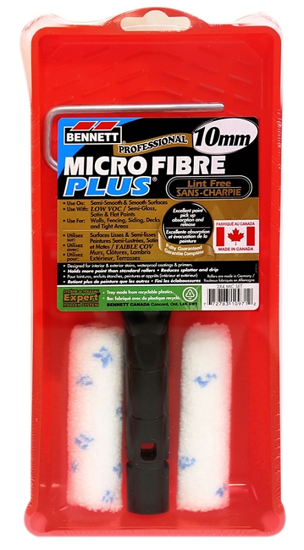 Bennett 2X4 MIC SET Roller Set, Semi-Smooth, Smooth Surface, Plastic, 4-Piece