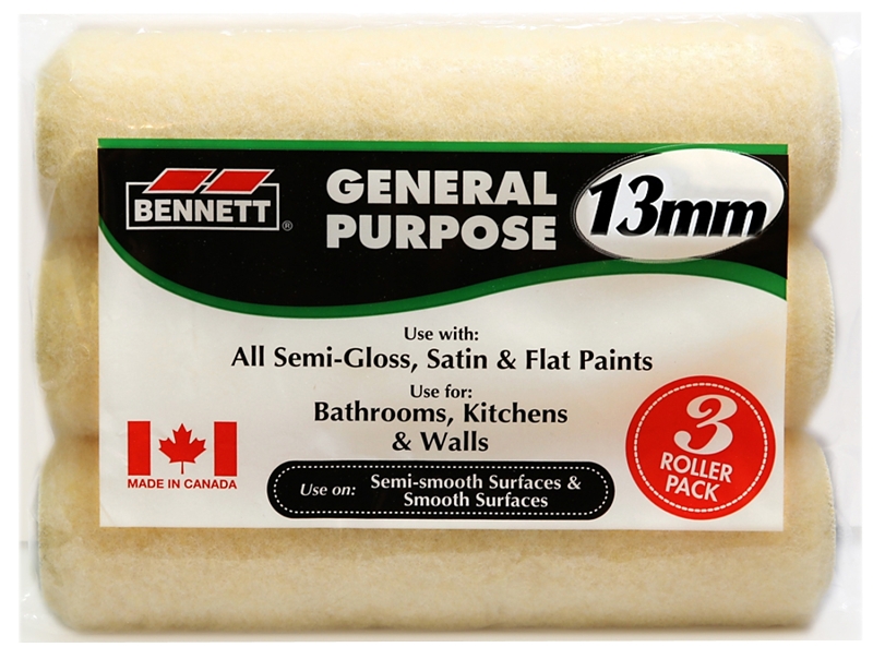 Bennett 3PK PL1309 Roller Cover, 13 mm Thick Nap, 240 mm L