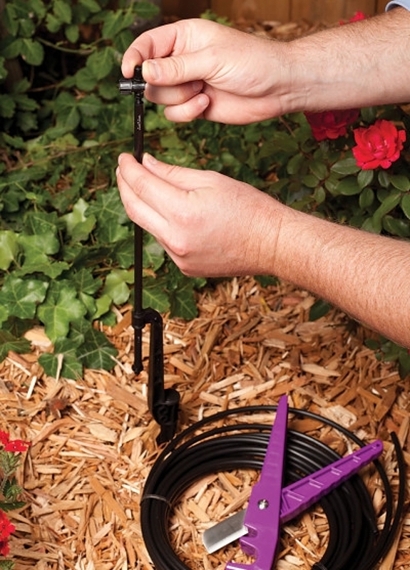 Rain Bird MWSTK-1S Staked Riser, 18 in L, Poly, Black
