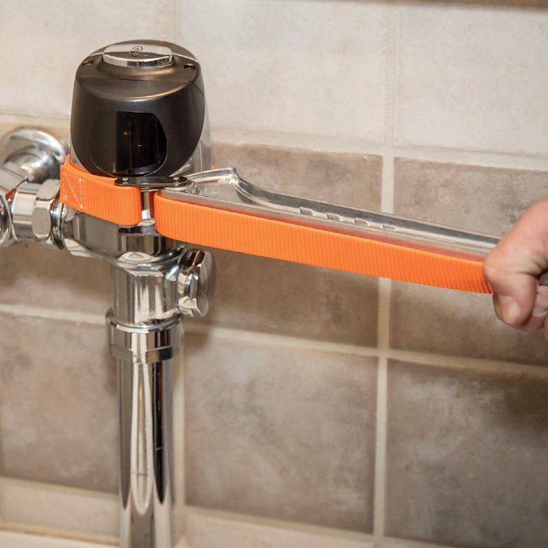 Grip-It S12HB Strap Wrench, 1-1/2 to 5 in Pipe, 12 in L Handle, 1 in W Strap, 22-1/4 in L Strap, Aluminum Handle
