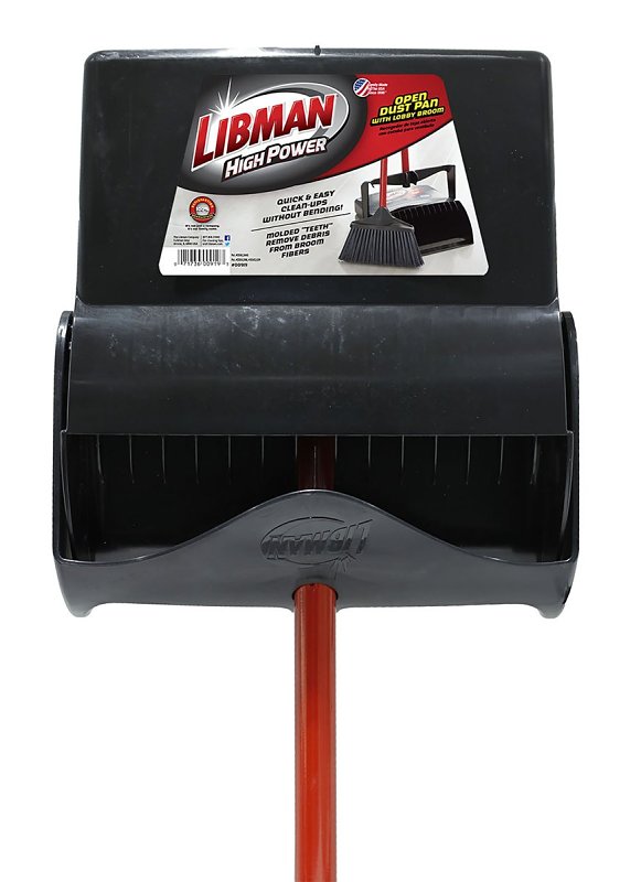 Libman 5062 Open Dustpan with Lobby Broom, 4-1/4 in L, 12 in W, Polyethylene