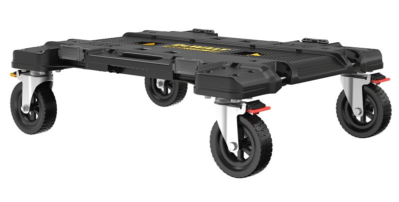 DEWALT DWST08530 Workstation Dolly, 440 lb, 4-Wheel, Steel, Black, 32 in OAL, 26 in OAW, 26 in OAH