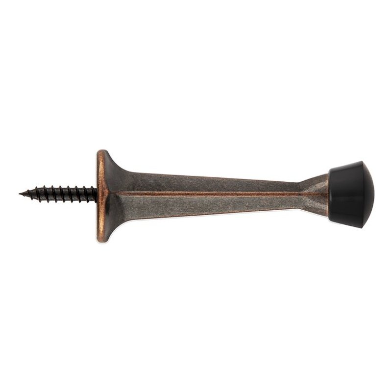 National Hardware V243 Series N830-540 Rigid Door Stop, 2-29/32 in Projection, Zinc, Antique Bronze