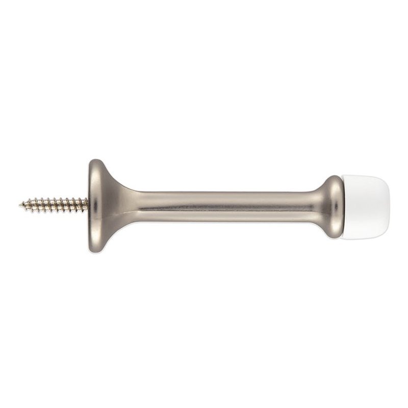 National Hardware 236 Series N830-546 Rigid Door Stop, 3-1/16 in Projection, Zinc, Satin Nickel