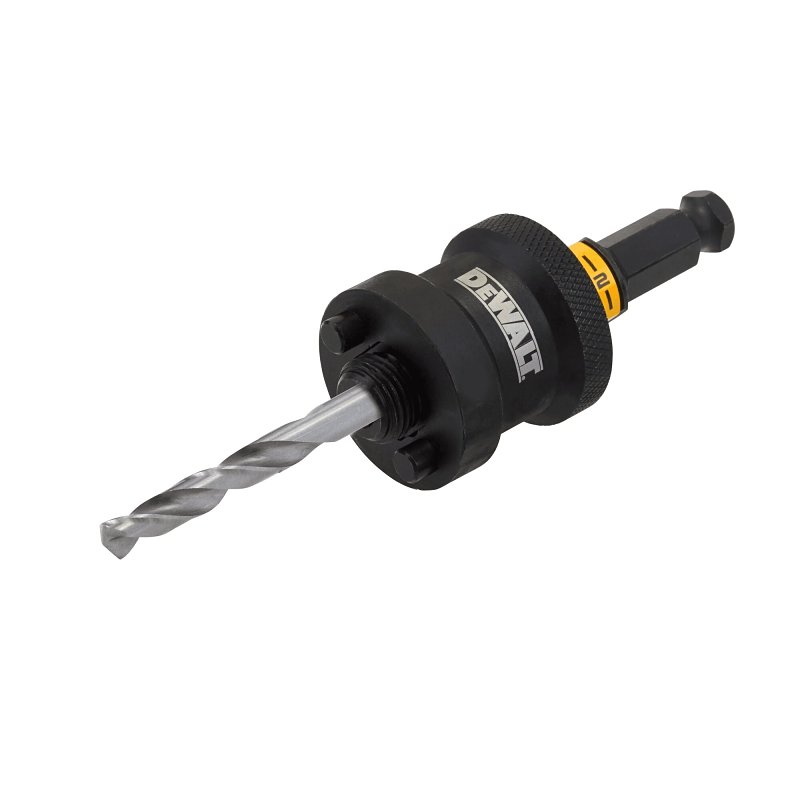 DEWALT Rapid-Load DAH9912PBM Hole Saw Arbor, 1/2 in Shank, 1-1/4 to 6 in Dia Bit, Hex Shank