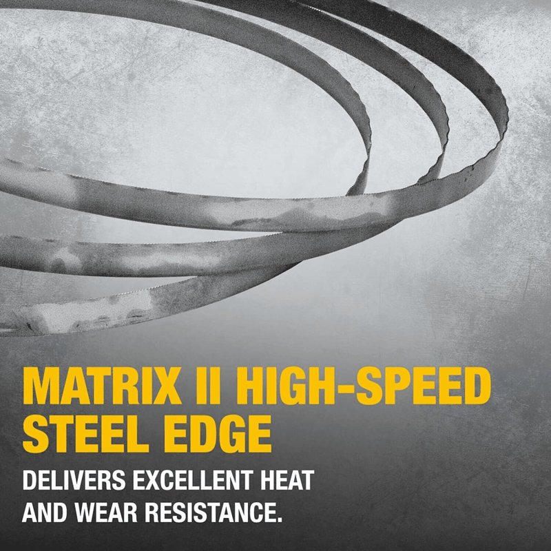 DEWALT DW3982C Band Saw Blade, 1/2 in W, 32-7/8 in L, 14 TPI, HSS Cutting Edge, Bi-Metal