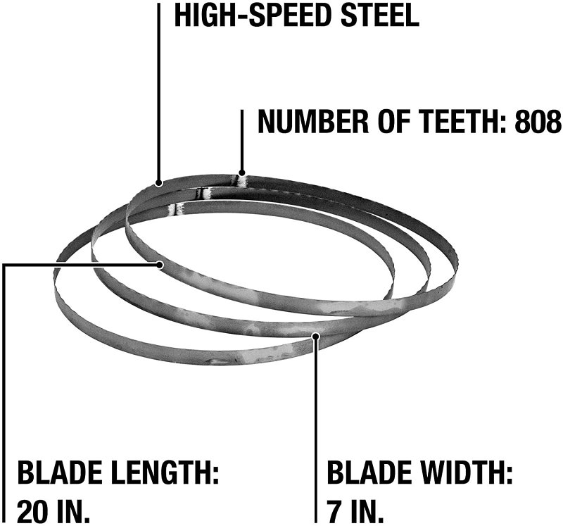 DEWALT DW3983C Band Saw Blade, 1/2 in W, 32-7/8 in L, 18 TPI, HSS Cutting Edge