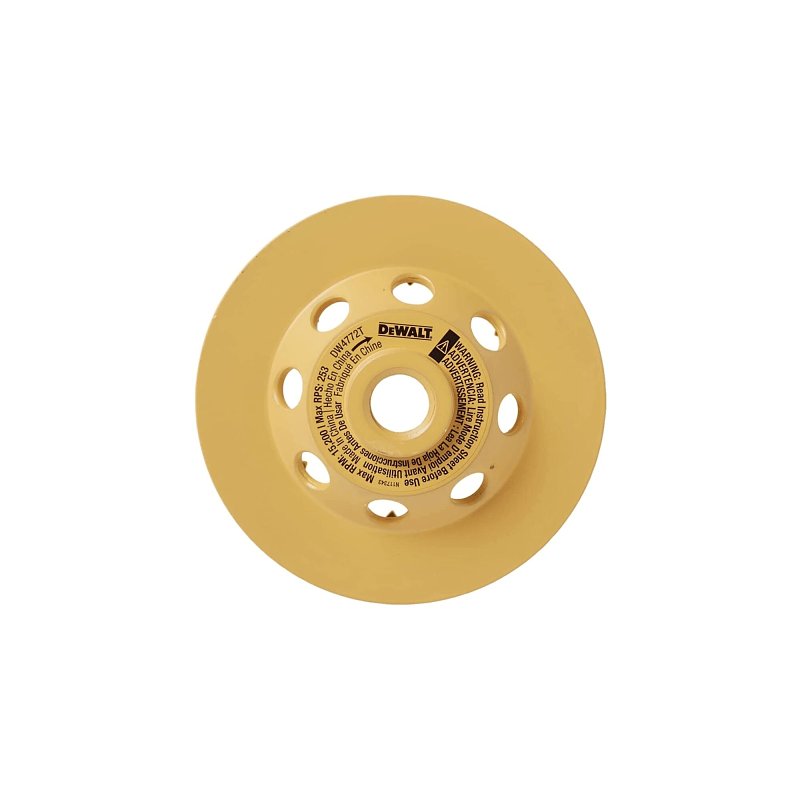 DEWALT XP Series DW4772T Cup Grinding Wheel, 4 in Dia, 1-3/16 in Thick, 5/8-11 Arbor, Diamond Abrasive
