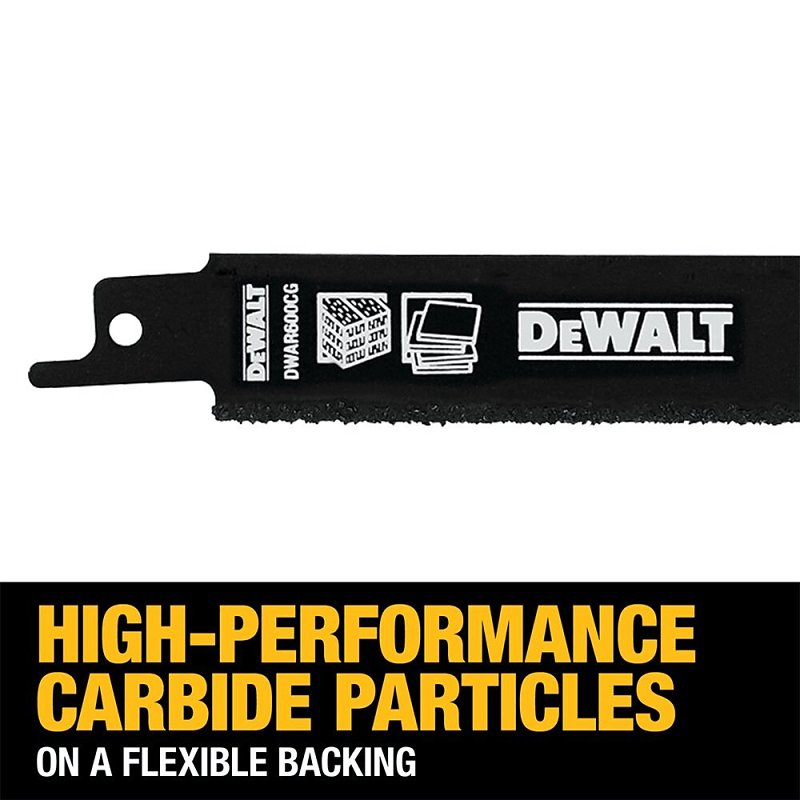 DEWALT DW4843 Series Reciprocating Saw Blade, 3/4 in W, 8 in L, 14 TPI, 5/PK