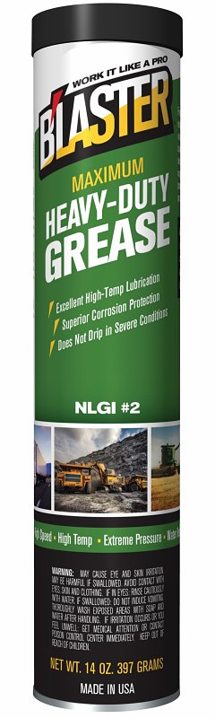 B'laster GR-14C-HDG Heavy-Duty Grease, 14 oz, Cartridge, Amber