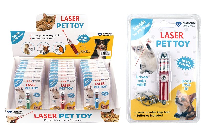 Diamond Visions 08-0199 Laser Pet Toy, Battery, Assorted