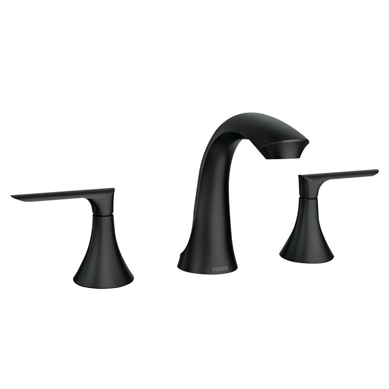 Moen Findlay Series 84517BL Bathroom Faucet, 1.2 gpm, 2-Handle, 3-Faucet Hole, Metal/Stainless Steel, Matte