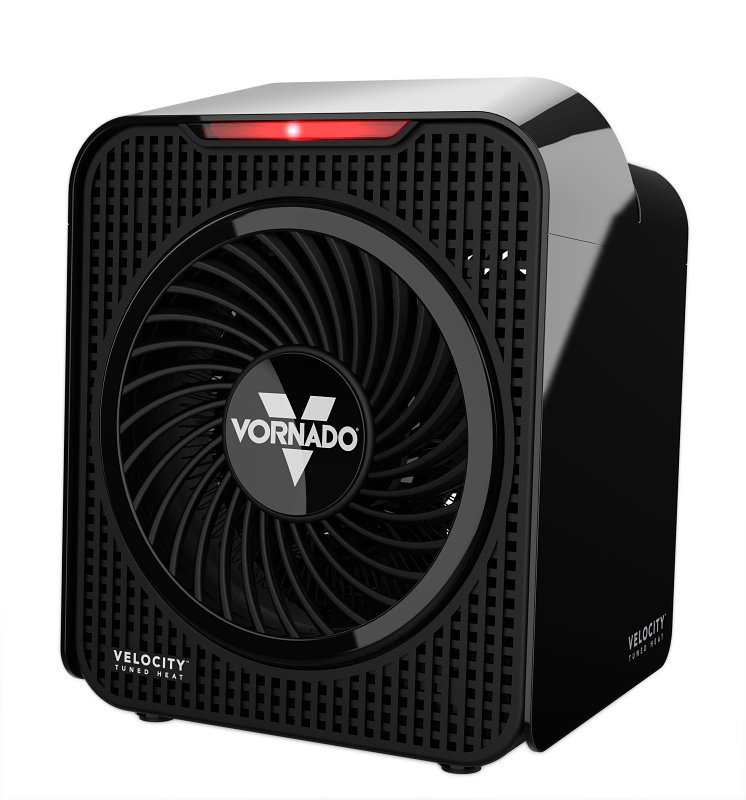 Vornado Velocity 1 Series EH1015706 Personal Space Heater, 120 V, 375, 750 W, 2559 Btu Heating, 2-Heating Stage, Black