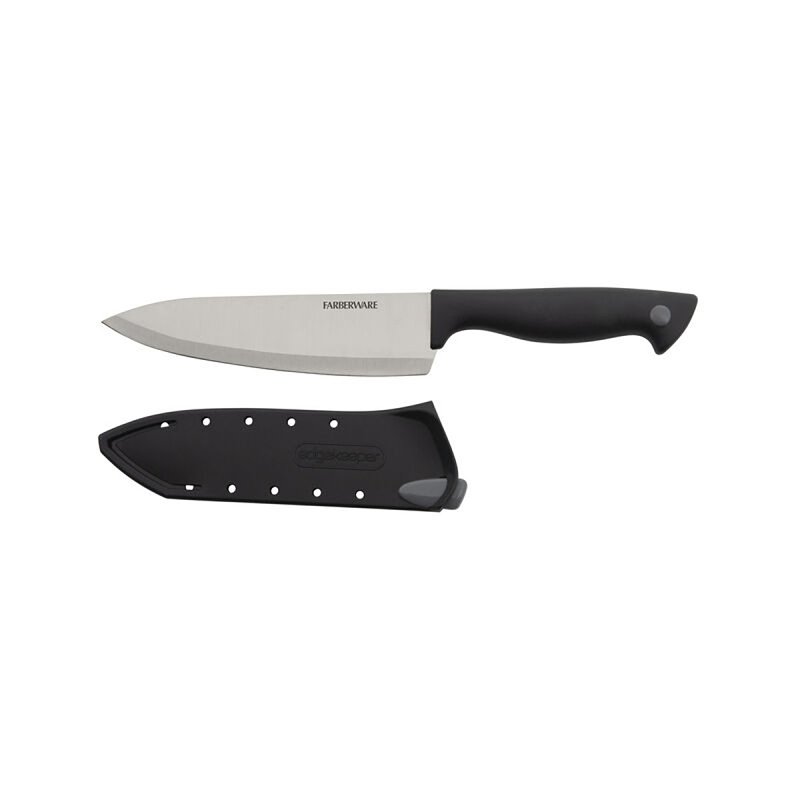 Farberware 5301750 Chef's Knife, 6 in L Blade, Stainless Steel Blade, Polypropylene Handle, Black Handle