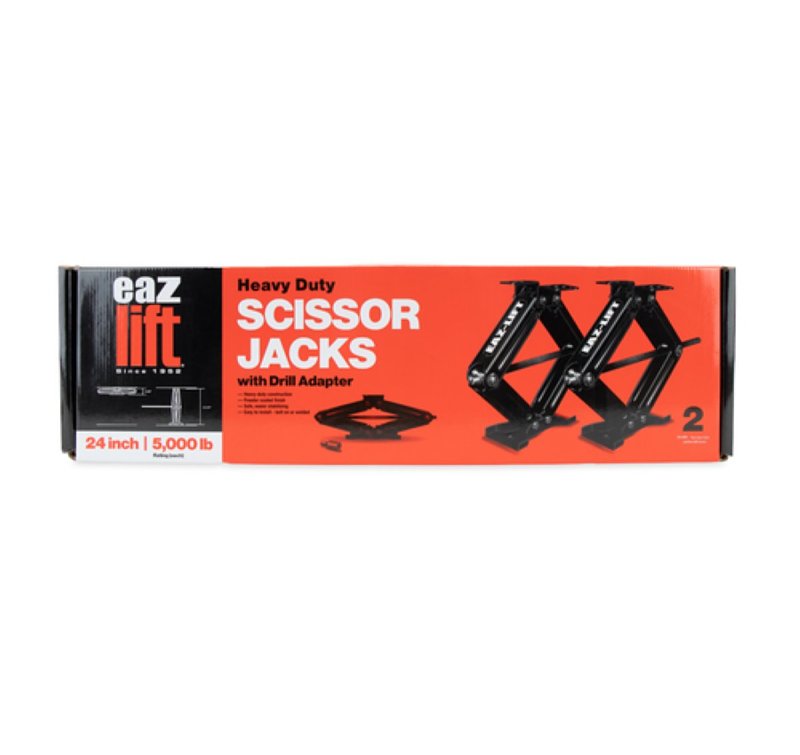 eaz lift 48820 Scissor Jack, 5000 lb Lifting, Bilingual, 23-3/4 in OAH, Steel