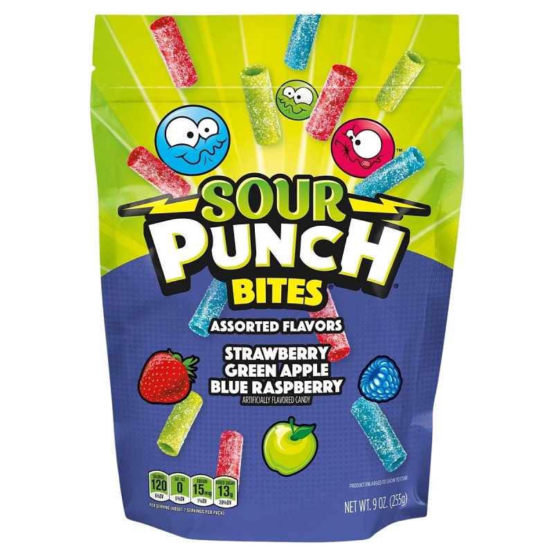 Sour Punch 716224 Punch Bite, Assorted, 54 oz