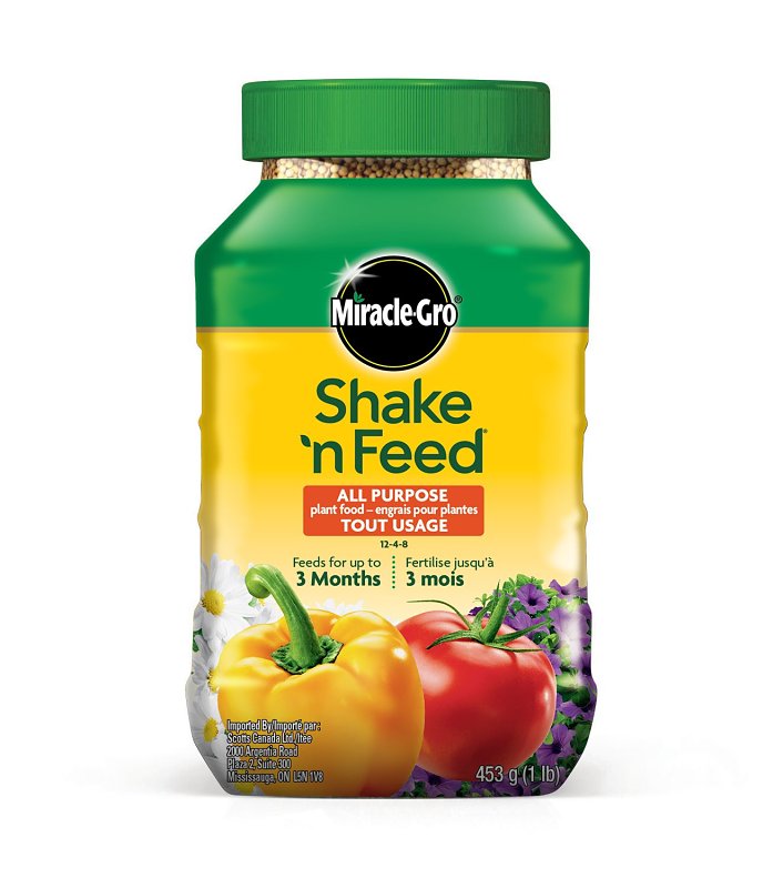 Miracle-Gro 2671106 Plant Fertilizer, 453 g, Solid, 12-4-8 N-P-K Ratio