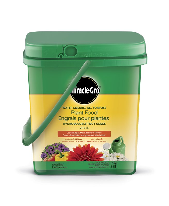 Miracle-Gro 2756910 All-Purpose Plant Food, 3.3 lb, Solid, 24-8-16 N-P-K Ratio