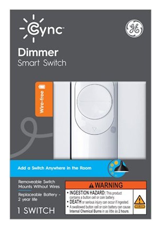 GE 93105004 Smart Switch, 3-Way, Bluetooth, Wireless, White