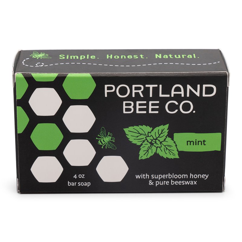 Portland Bee Balm 135 Soap, Bar, Mint, 4 oz