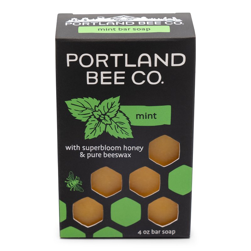 Portland Bee Balm 135 Soap, Bar, Mint, 4 oz