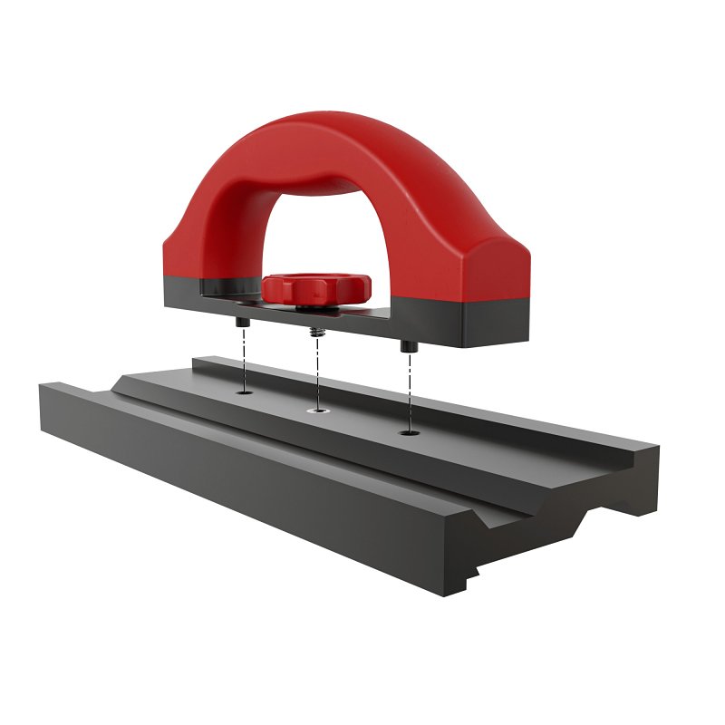 Roberts Double Tap Series 10-49 Reversible Tapping Block, 10 in L, 3-1/2 in W, Nylon, Black/Red