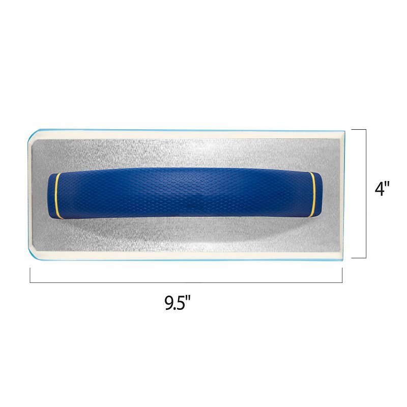 QEP 10074-8 Universal Float, 9-1/2 in L, 4 in W, Comfort Handle, Aluminum/Rubber, Blue