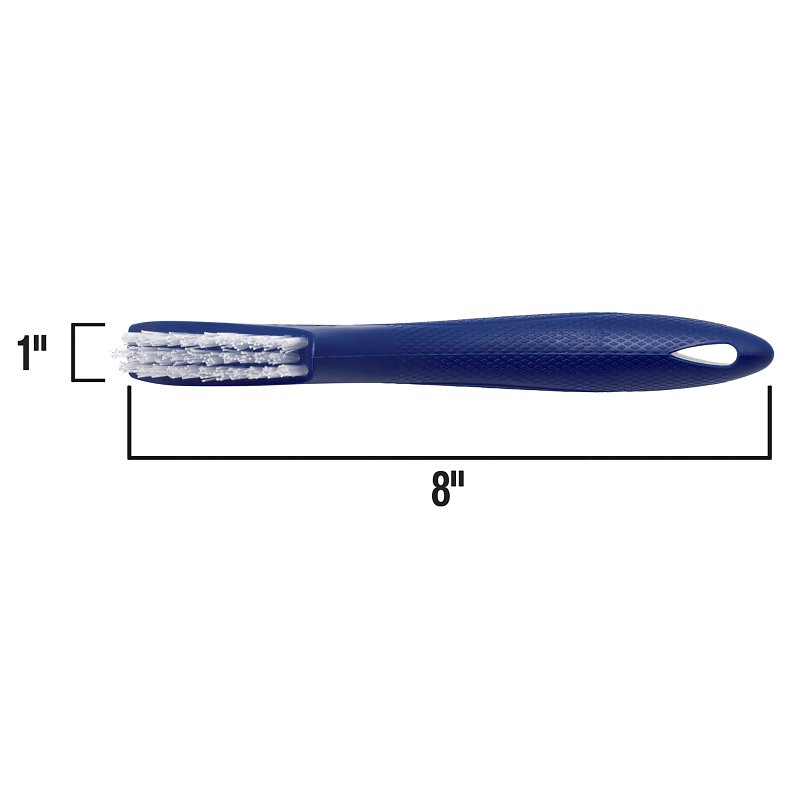 QEP 20842 Grout and Tile Brush, 3/4 in L Trim, Nylon Bristle, Blue Handle