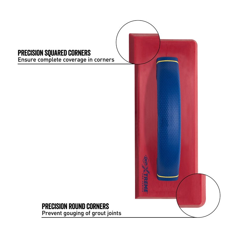 QEP 10069 Grout Float, 10 in L, 3-1/2 in W, Non-Slip Handle, Aluminum/Rubber