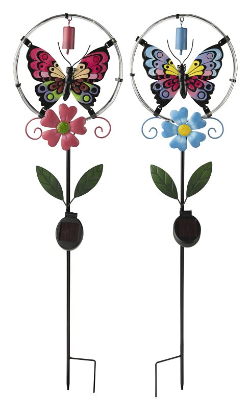 Boston Harbor 28210 Solar Light, Ni-MH Battery, AAA Battery, 1-Lamp, LED Lamp, Blue/Pink, Battery Included: Yes