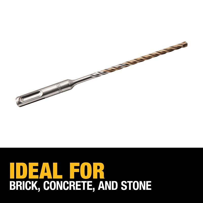 DEWALT DW5503 Drill Bit, 3/16 in Dia, 6-1/2 in OAL, 4-Flute, 25/64 in Dia Shank, SDS Plus Shank