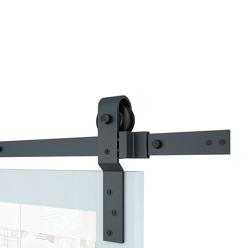 Renin BD280K-07800-MB Single Track Bypass Kit, 78-3/4 in L Track, Steel, Matte Black, Wall