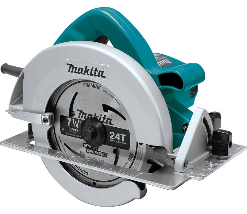 Makita 5007F Circular Saw, 15 A, 7-1/4 in Dia Blade, 5/8 in Arbor, 1-3/4 in at 45 deg, 2-3/8 in at 90 deg D Cutting