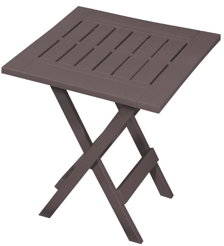 Gracious Living 14168-6PDQ Side Table, 15-3/10 in W, 17 in D, 25 in H, Resin Frame, Resin Table, Earth Table, Foldable
