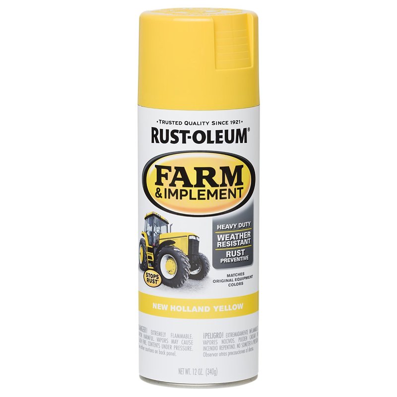 Rust-Oleum 280144 Farm Equipment Spray , Gloss, New Holland Yellow, 12 oz, Can