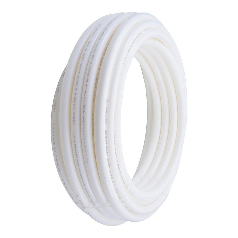 SharkBite U880W100 Coil Pipe, 1 in, 100 ft L, Polyethylene, White