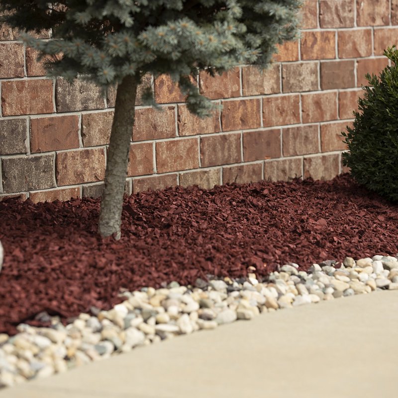 GroundSmart GSNG08RD72 Landscape Mulch, Rubber, Cedar Red, 0.8 cu-ft