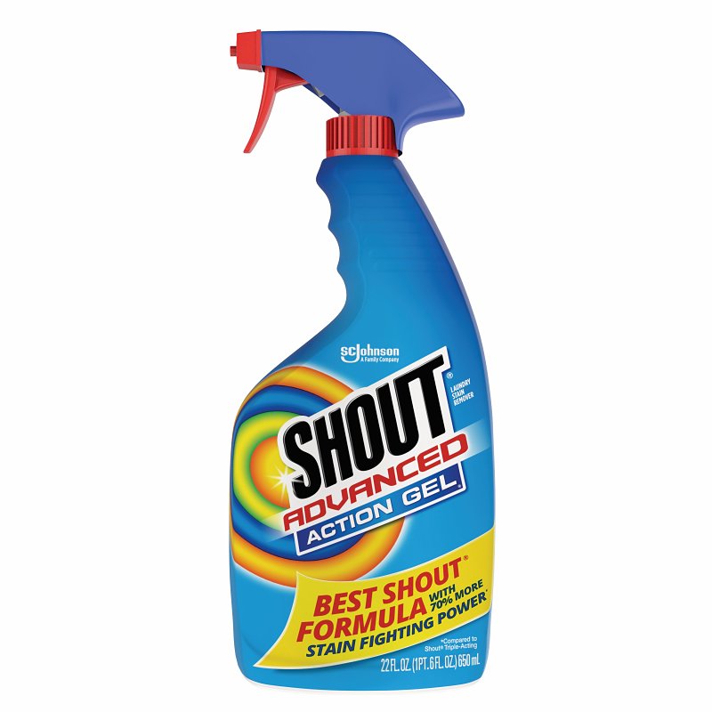 Shout 2277 Advanced Action Gel, 22 oz Bottle, Liquid, Pleasant, Translucent White
